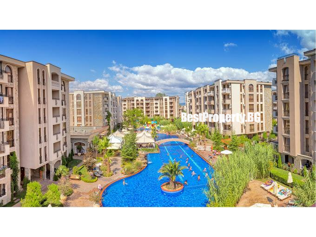 2-room apartment with balcony overlooking the pools – Cascadas 15 – Sunny Beach