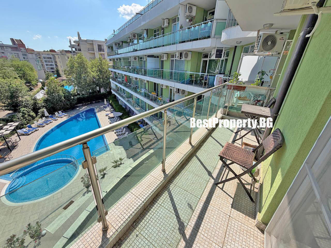 Comfortable 67 m² apartment with balcony and pool view – Sol Marine – Sunny Beach